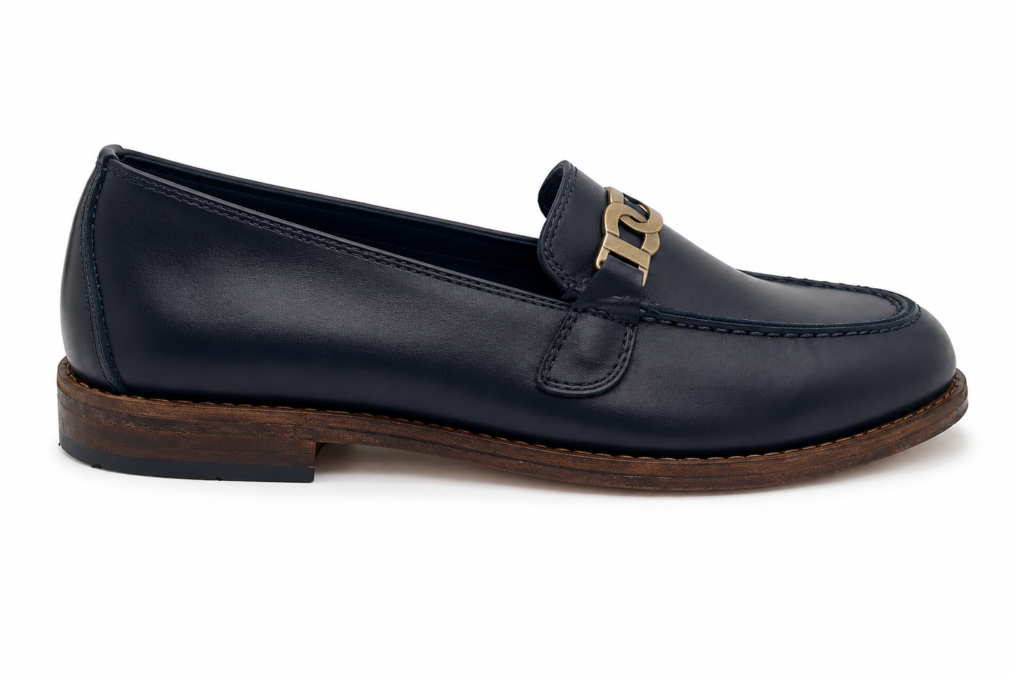 Mocasines Negros con Adorno Bronce Envejecido – Modelo 1450 R