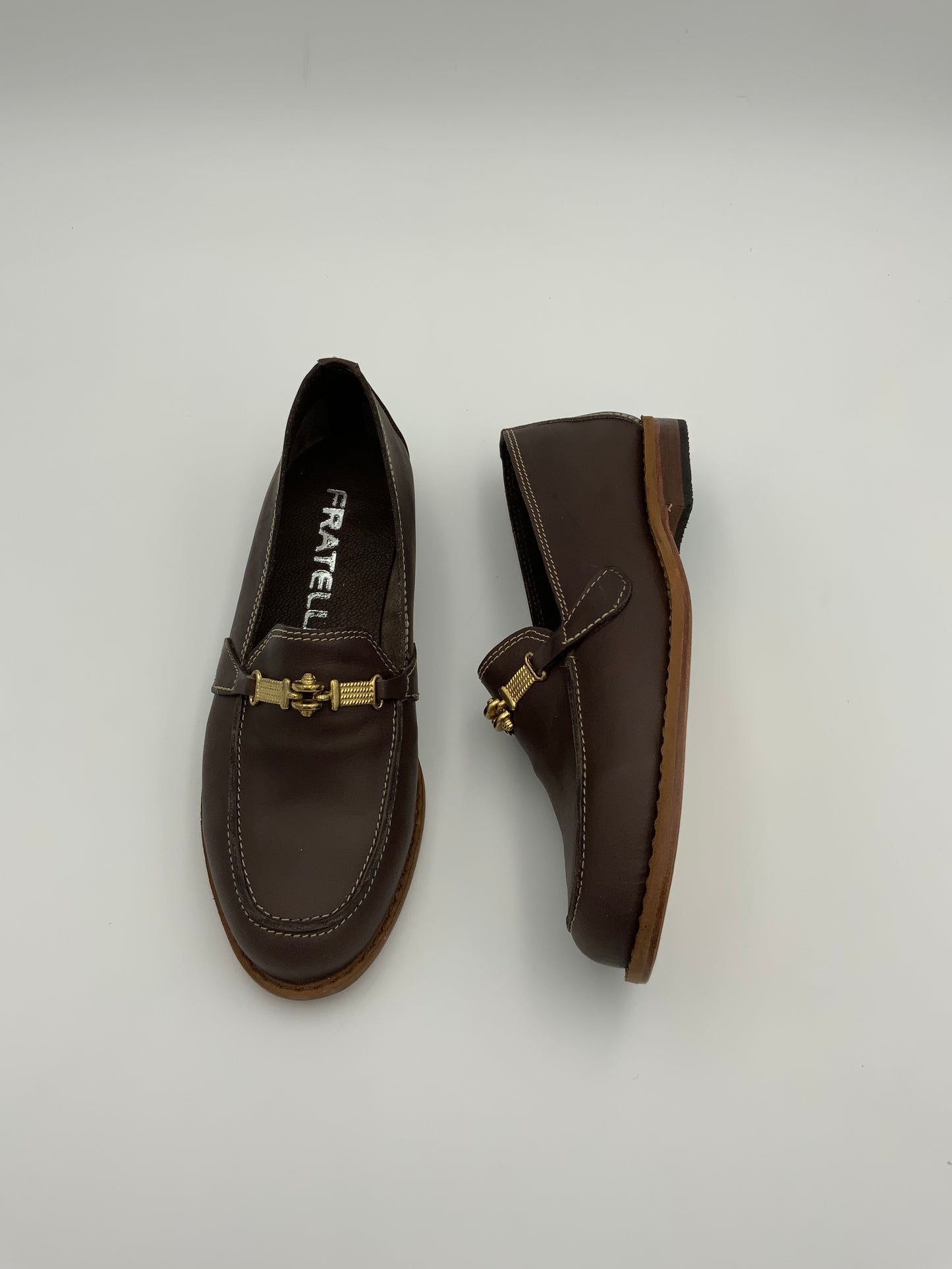 Mocasines 3245 Cadena Cuero Café