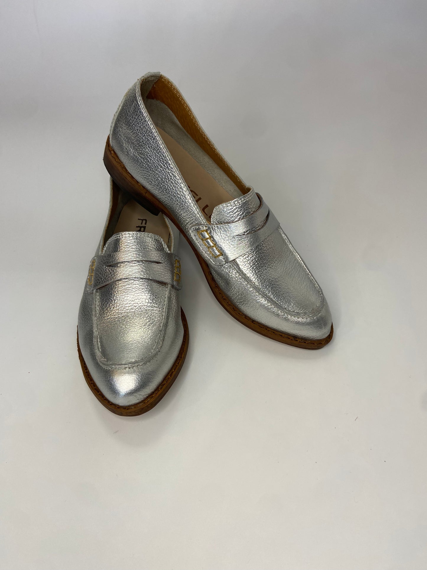 Mocasines 1450P Cuero Plata