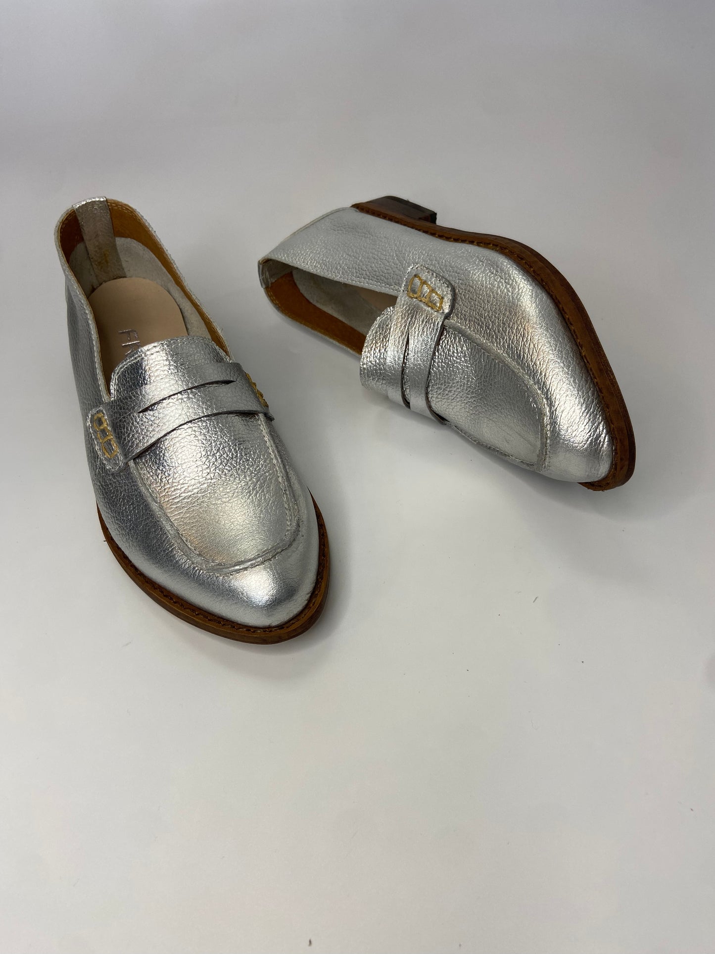 Mocasines 1450P Cuero Plata