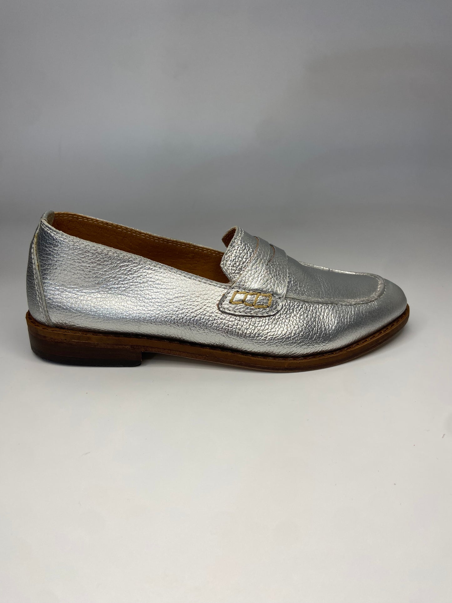 Mocasines 1450P Cuero Plata