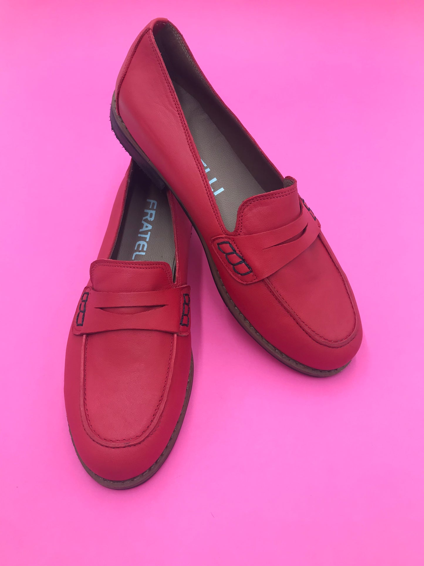 Mocasines 1450R Cuero Rojo