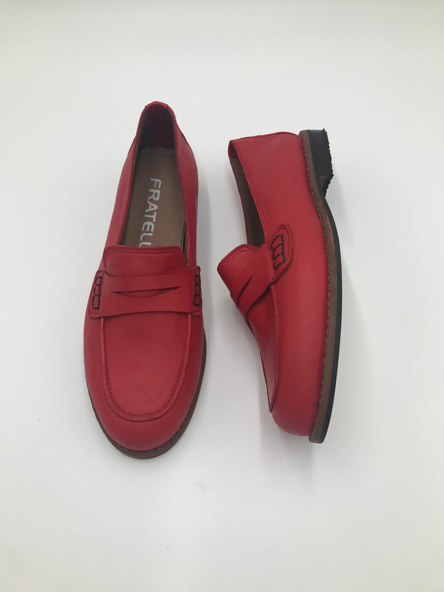 Mocasines 1450R Cuero Rojo