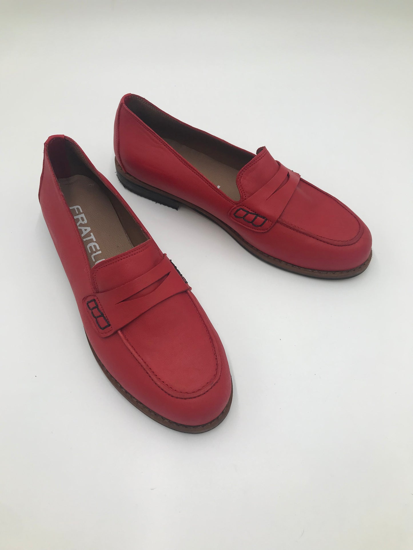 Mocasines 1450R Cuero Rojo