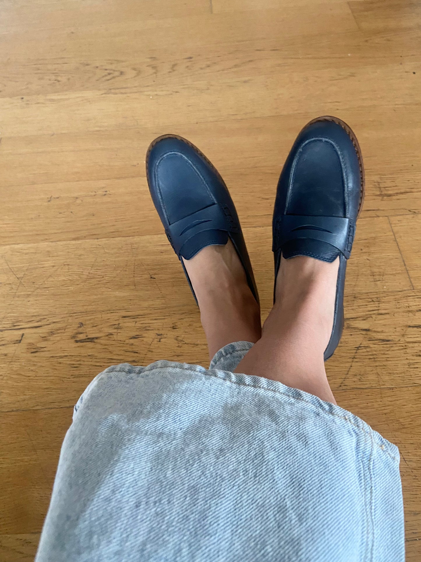 Mocasines 1450R Cuero Azul Marino