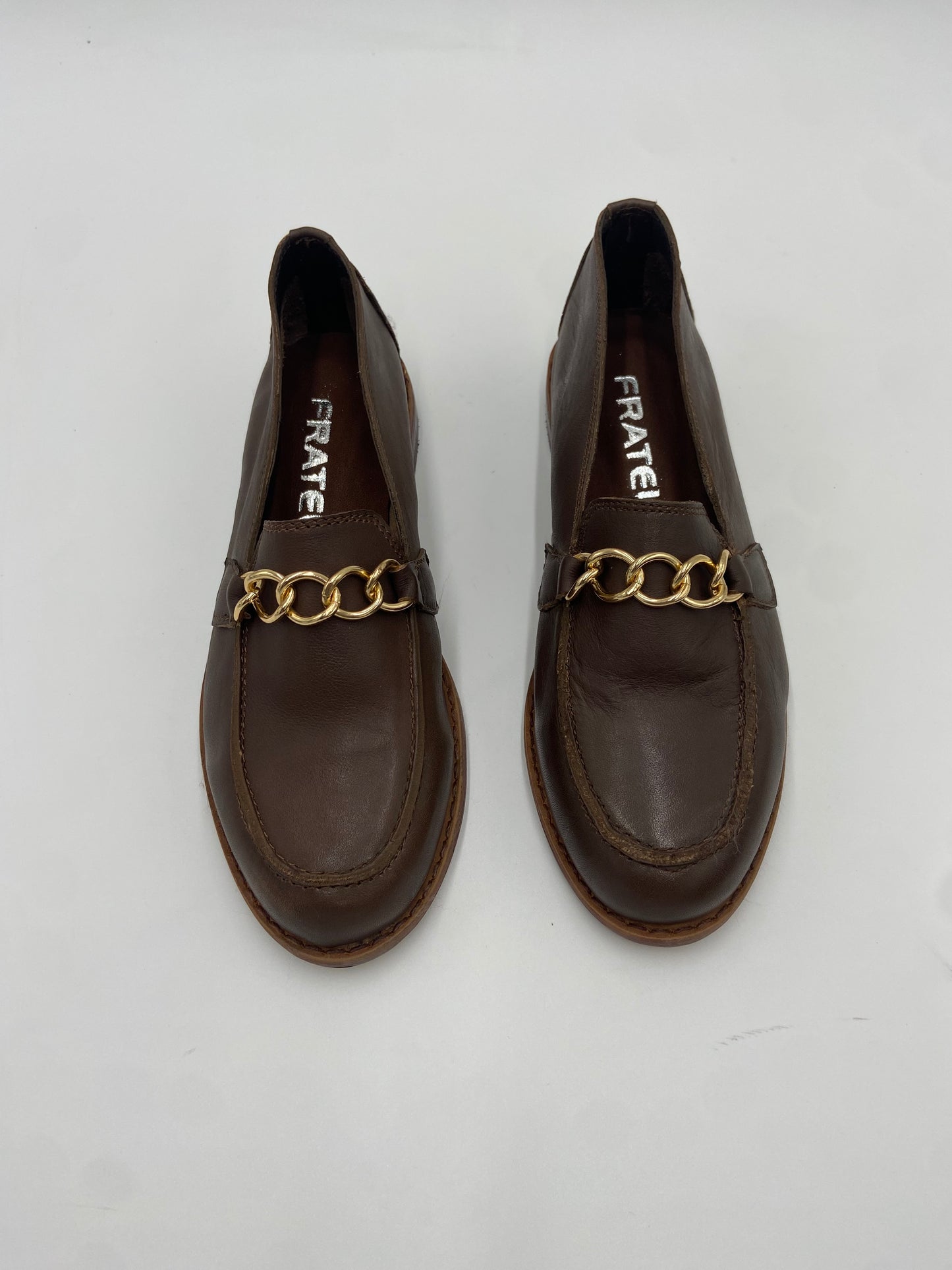 Mocasines 3245 Cadena Cuero Café