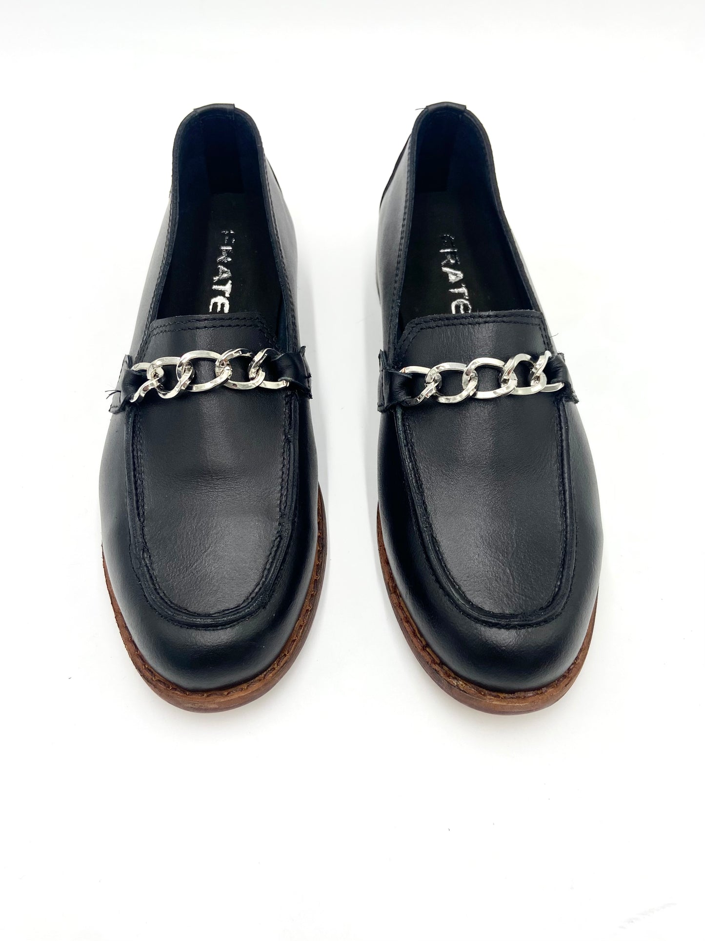 Mocasines 3245 Cadena Cuero Negro
