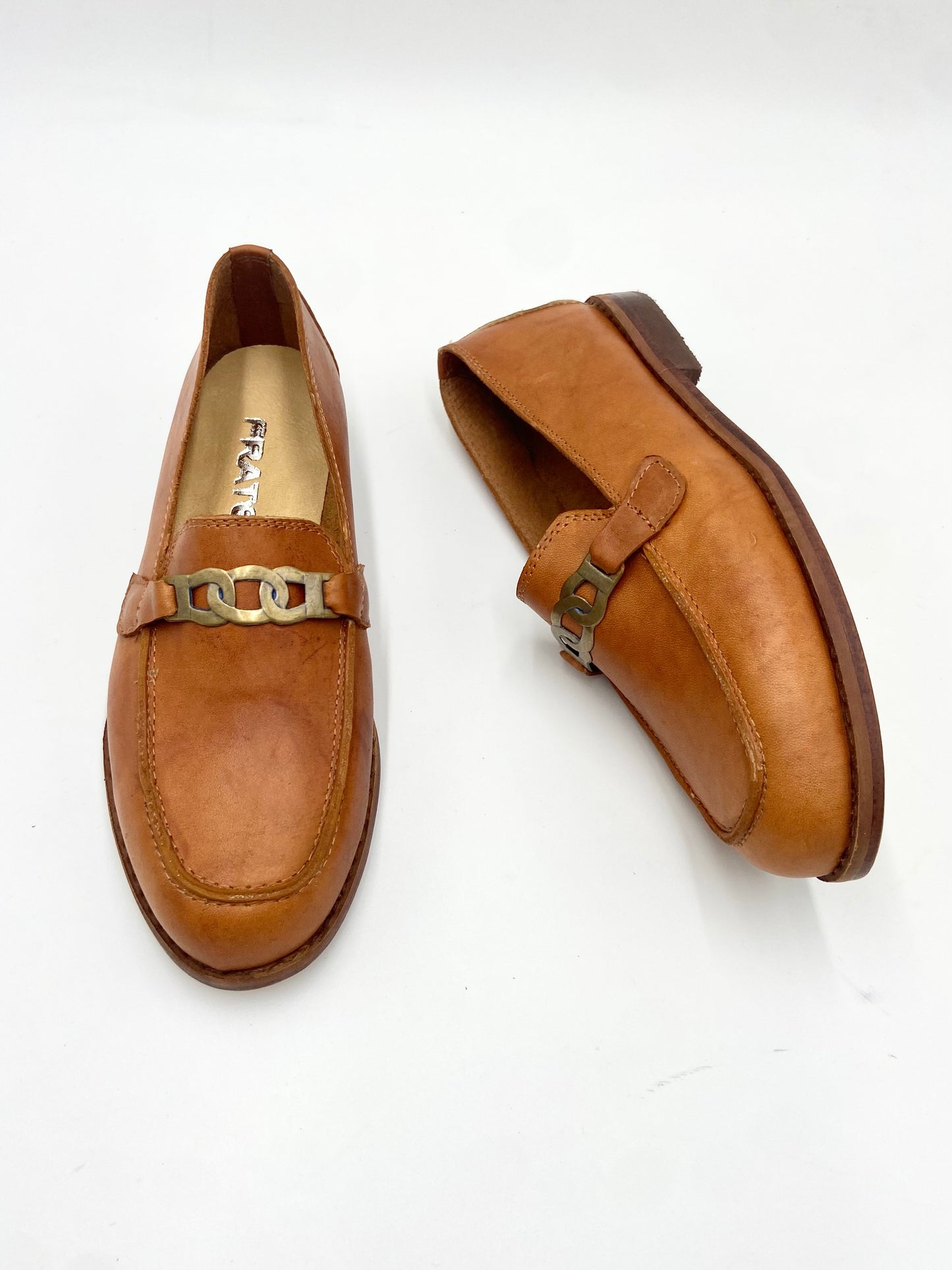 Mocasines 3245 Cadena Cuero Camel