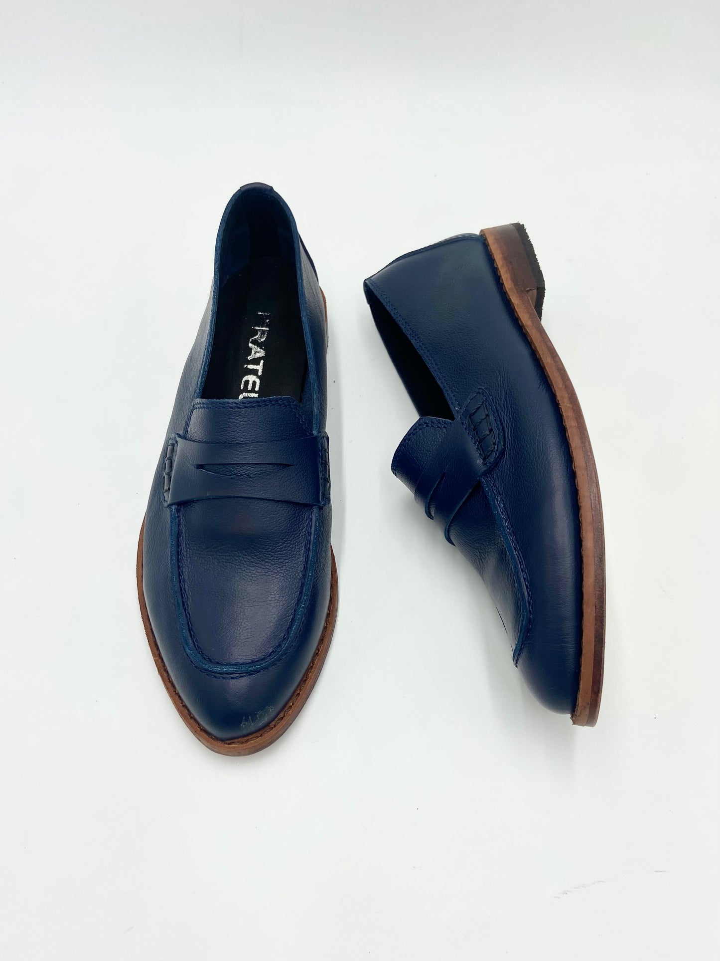 Mocasines 1450P Cuero Azul Marino
