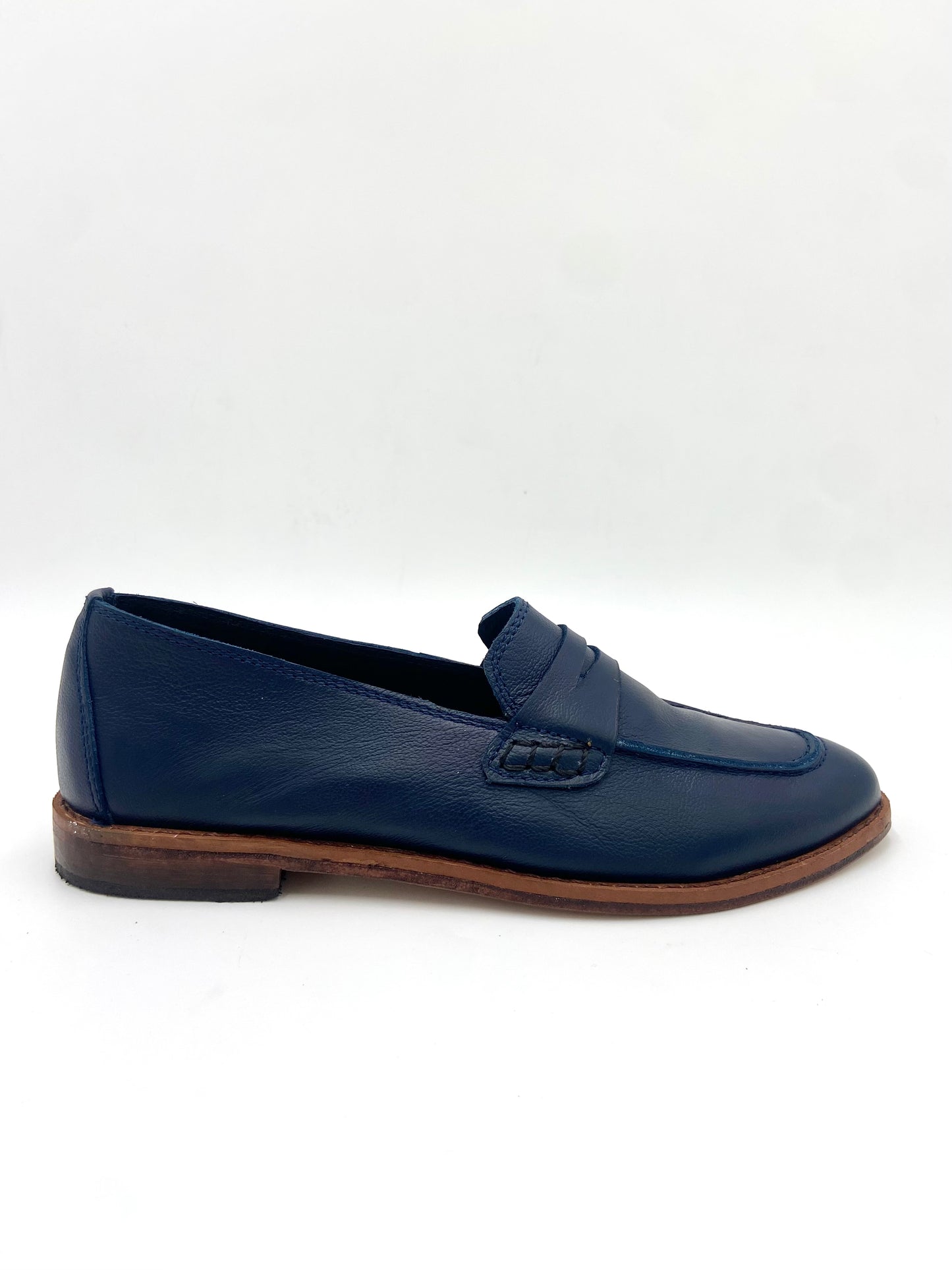 Mocasines 1450P Cuero Azul Marino
