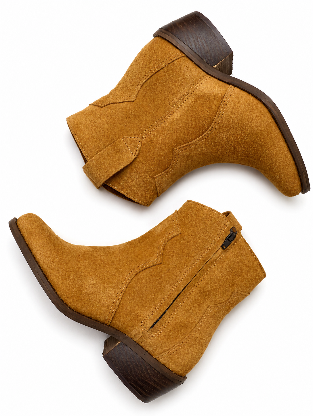 Botines Reno Color Caramelo con Taco de 4 cm