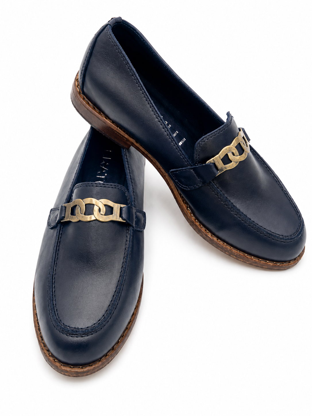 Mocasines Negros con Adorno Bronce Envejecido – Modelo 1450 R