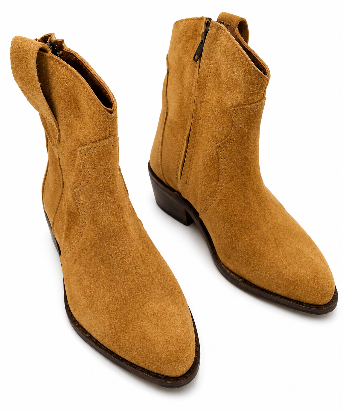 Botines Reno Color Caramelo con Taco de 4 cm