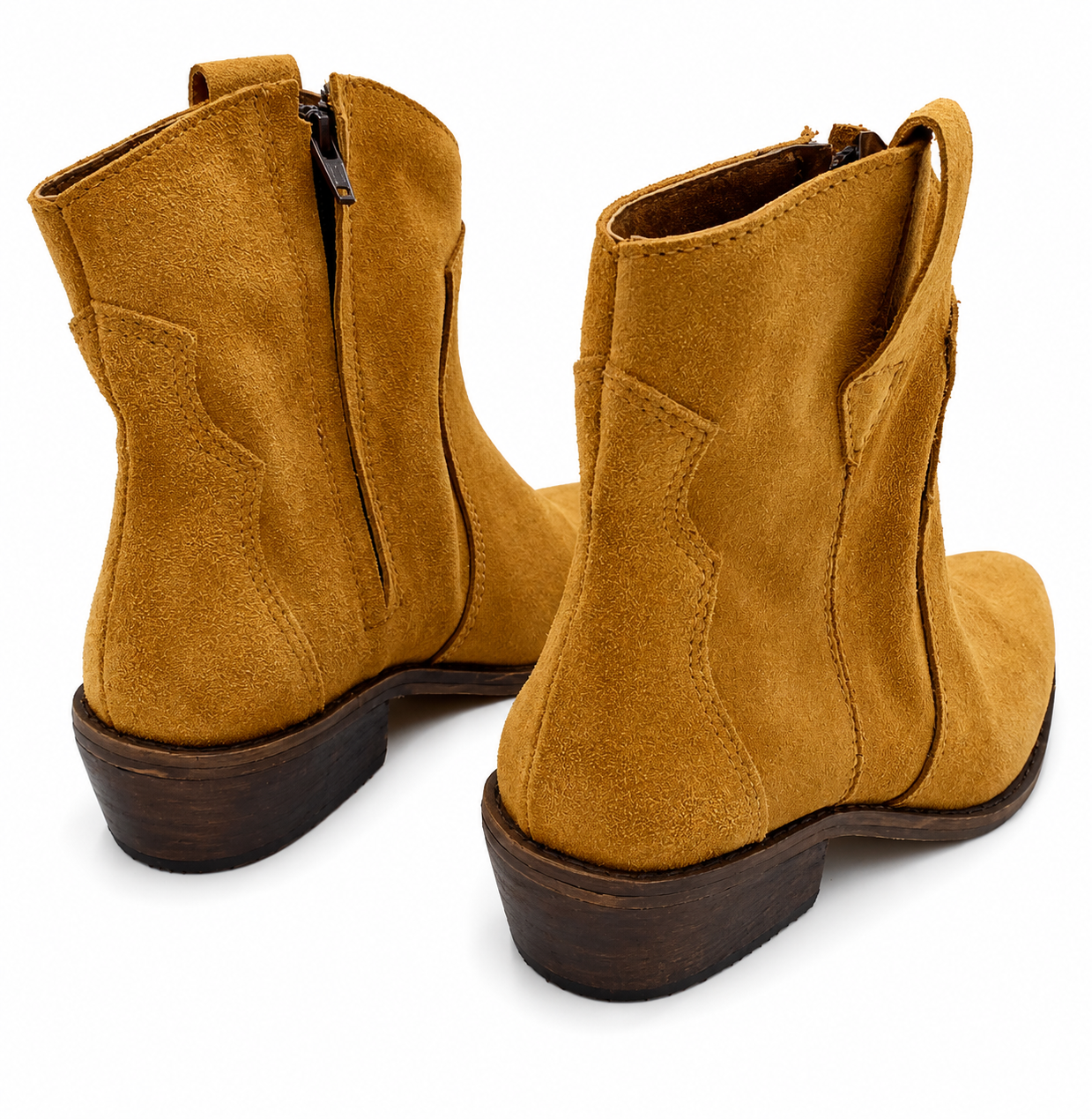 Botines Reno Color Caramelo con Taco de 4 cm