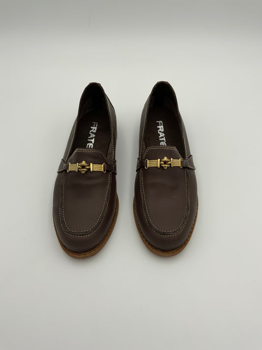 Mocasines 3245 Cadena Cuero Café