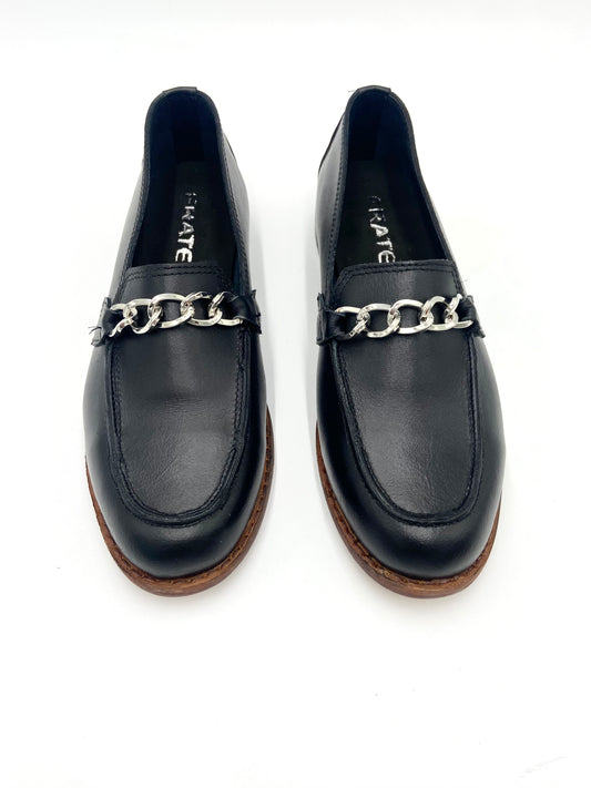Mocasines 3245 Cadena Cuero Negro