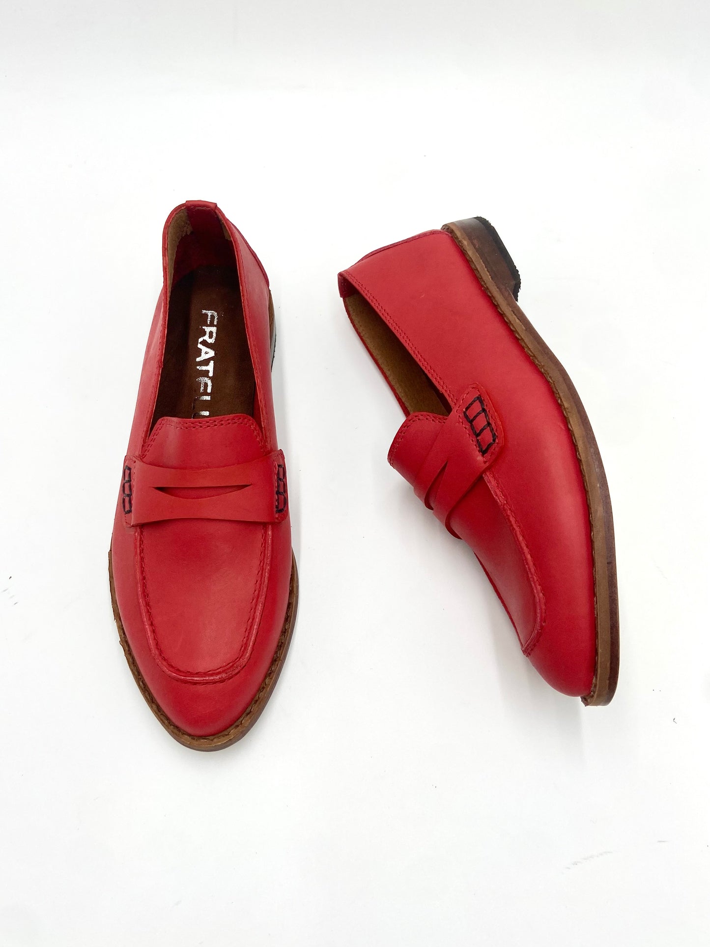 Mocasines 1450P Cuero Rojo